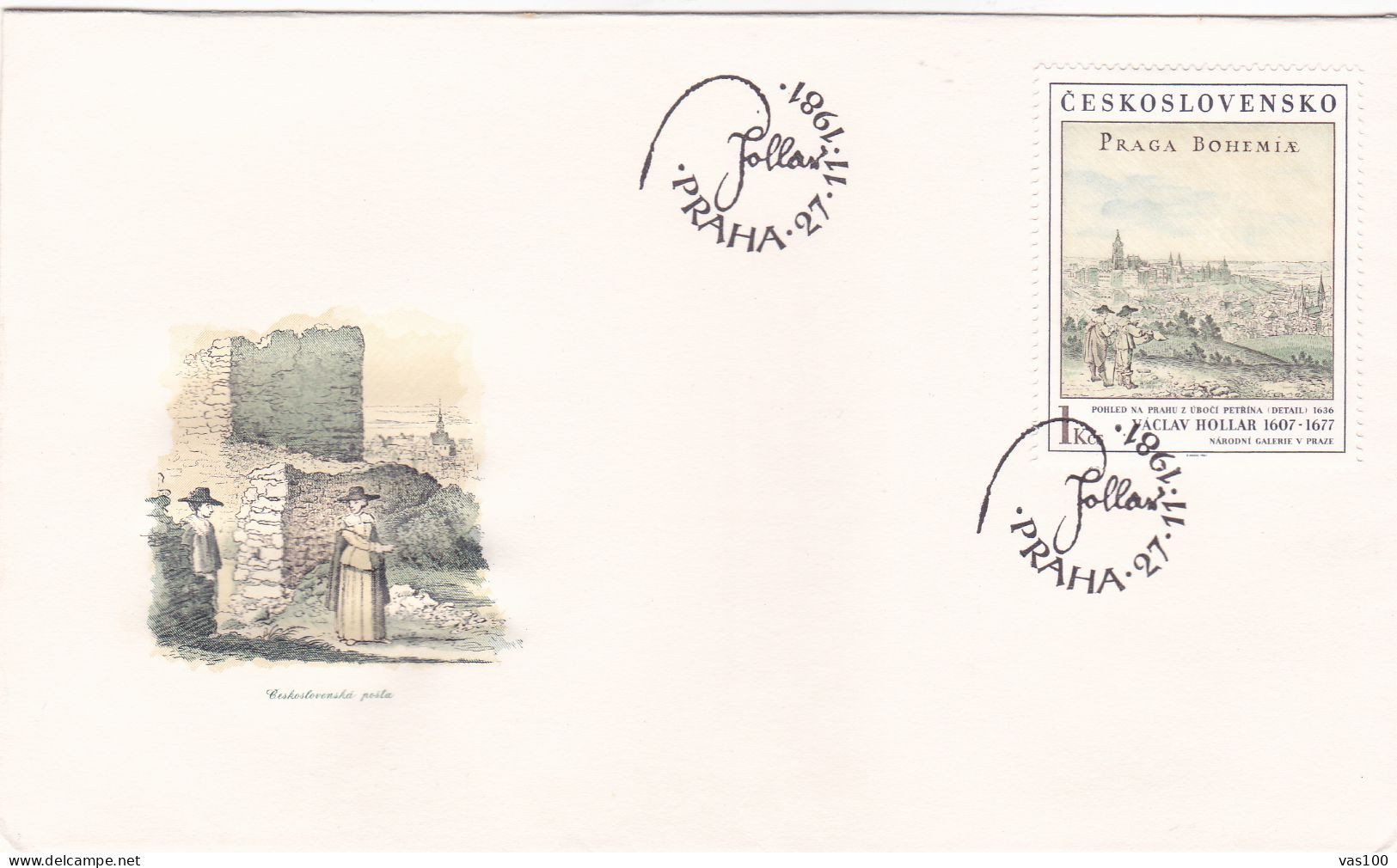 THE PAINTING 1981 COVERS   FDC  CIRCULATED  Tchécoslovaquie - Covers & Documents