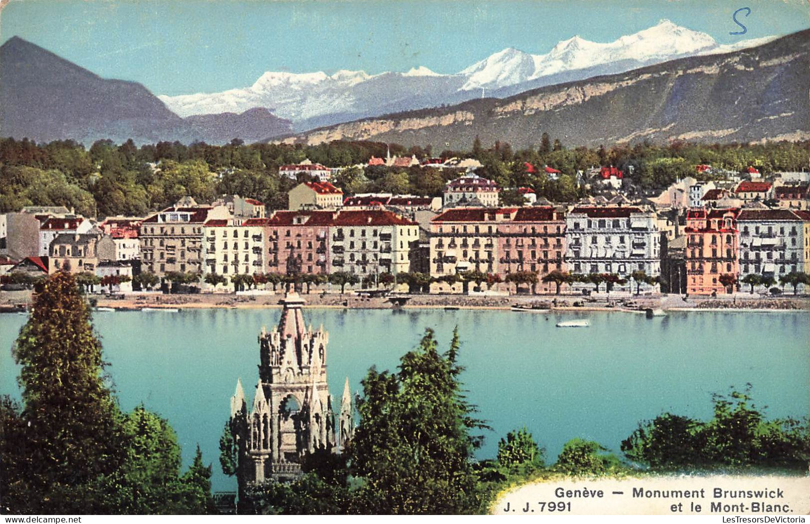 SUISSE - Genève - Monument Brunswick Et Le Mont Blanc - Carte Postale Ancienne - Genève