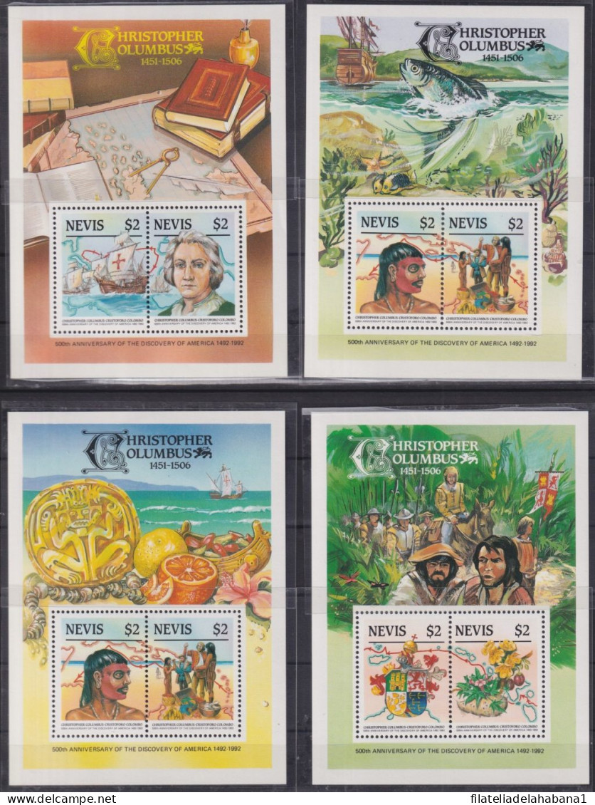 F-EX47470 NEVIS MNH 1986 SPECIAL SHEET LIMITED EDITION COLUMBUS DISCOVERY.  - Christophe Colomb