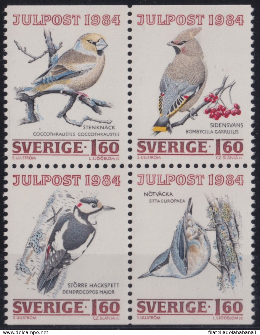 F-EX47489 SWEDEN SVERIGE 1984 MNH CHRISTMAS NAVIDAD BIRD AVES PAJAROS.  - Konvolute & Serien