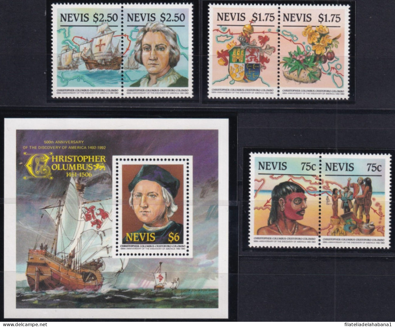 F-EX47495 NEVIS MNH 1986 DISCOVERY BARCOS SHIP BARCOS COLON COLUMBUS INDIAN.  - Christopher Columbus