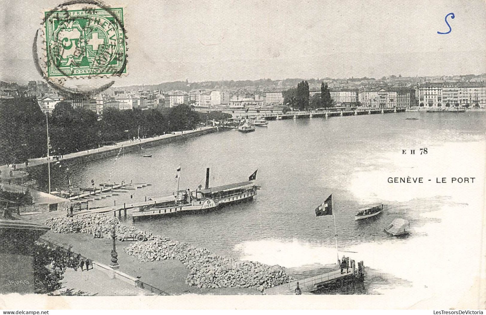 SUISSE - Génève - Le Port - Bateaux - Carte Postale Ancienne - Genève