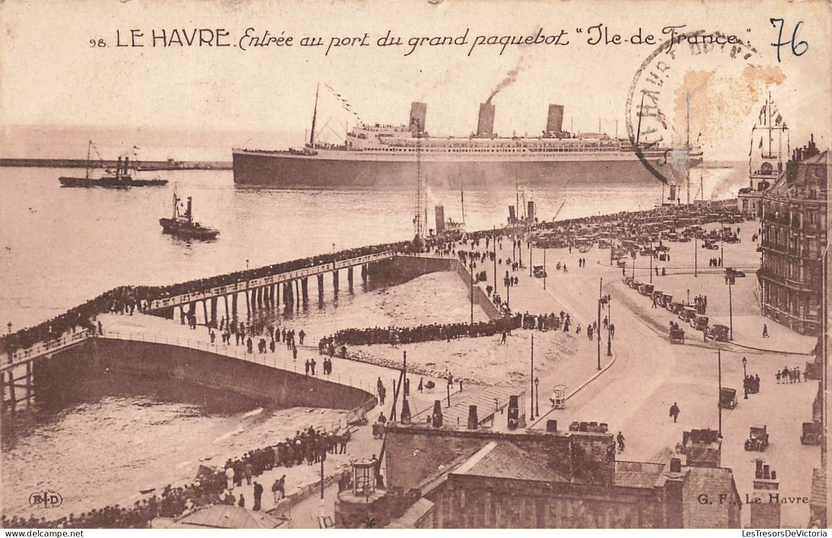 FRANCE - Le Havre - Entrée Au Port Du Grand Paquebot ''Ile De France"- Carte Postale Ancienne - Port