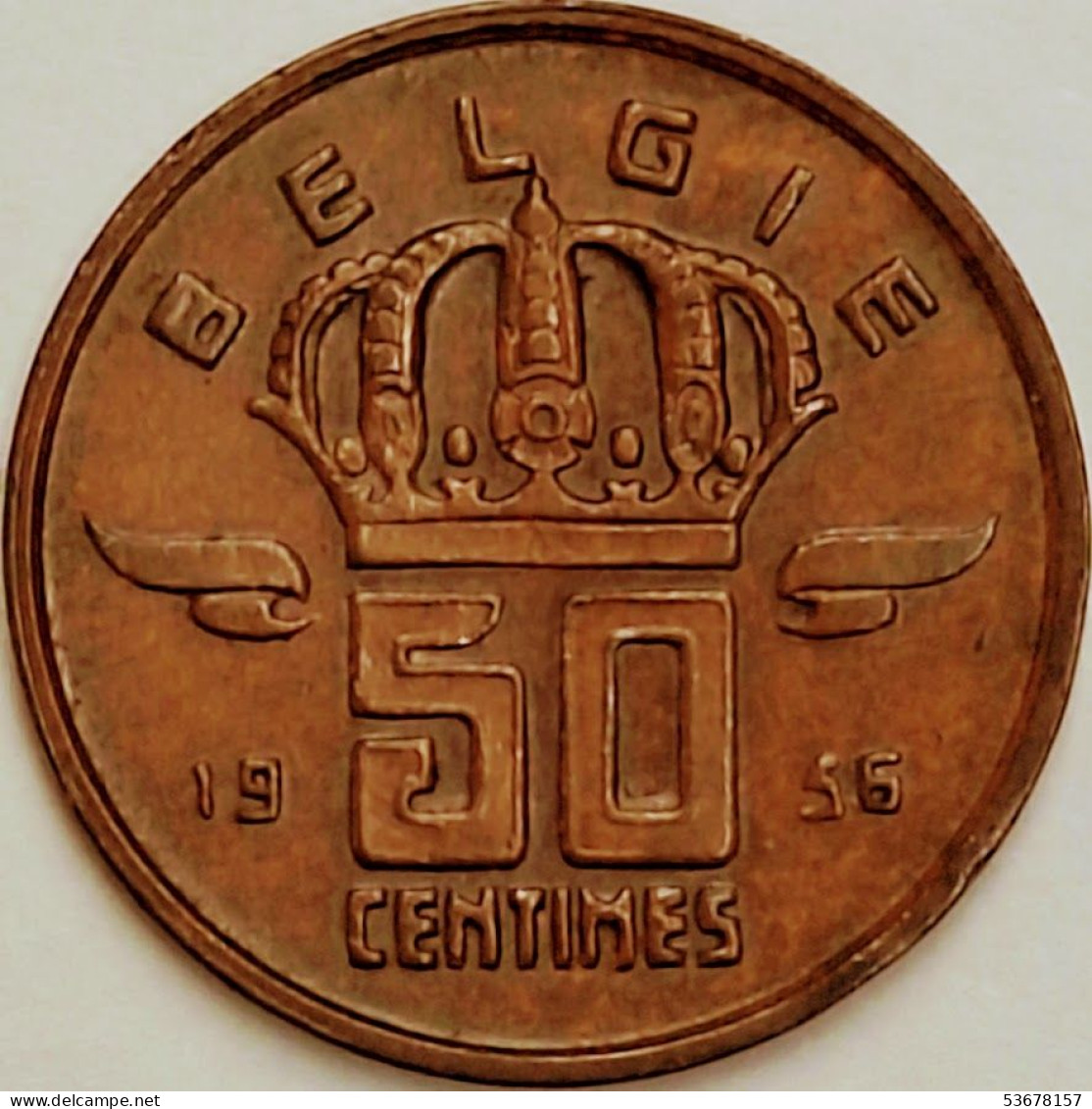 Belgium - 50 Centimes 1956, KM# 149.1 (#3095) - 50 Centimes