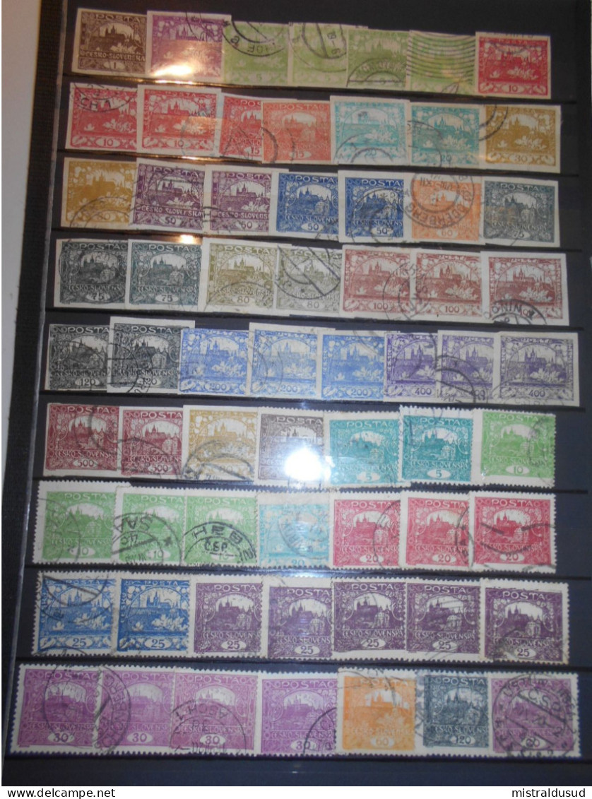 Tchecoslovaquie , 60 Timbres Obliteres - Usati