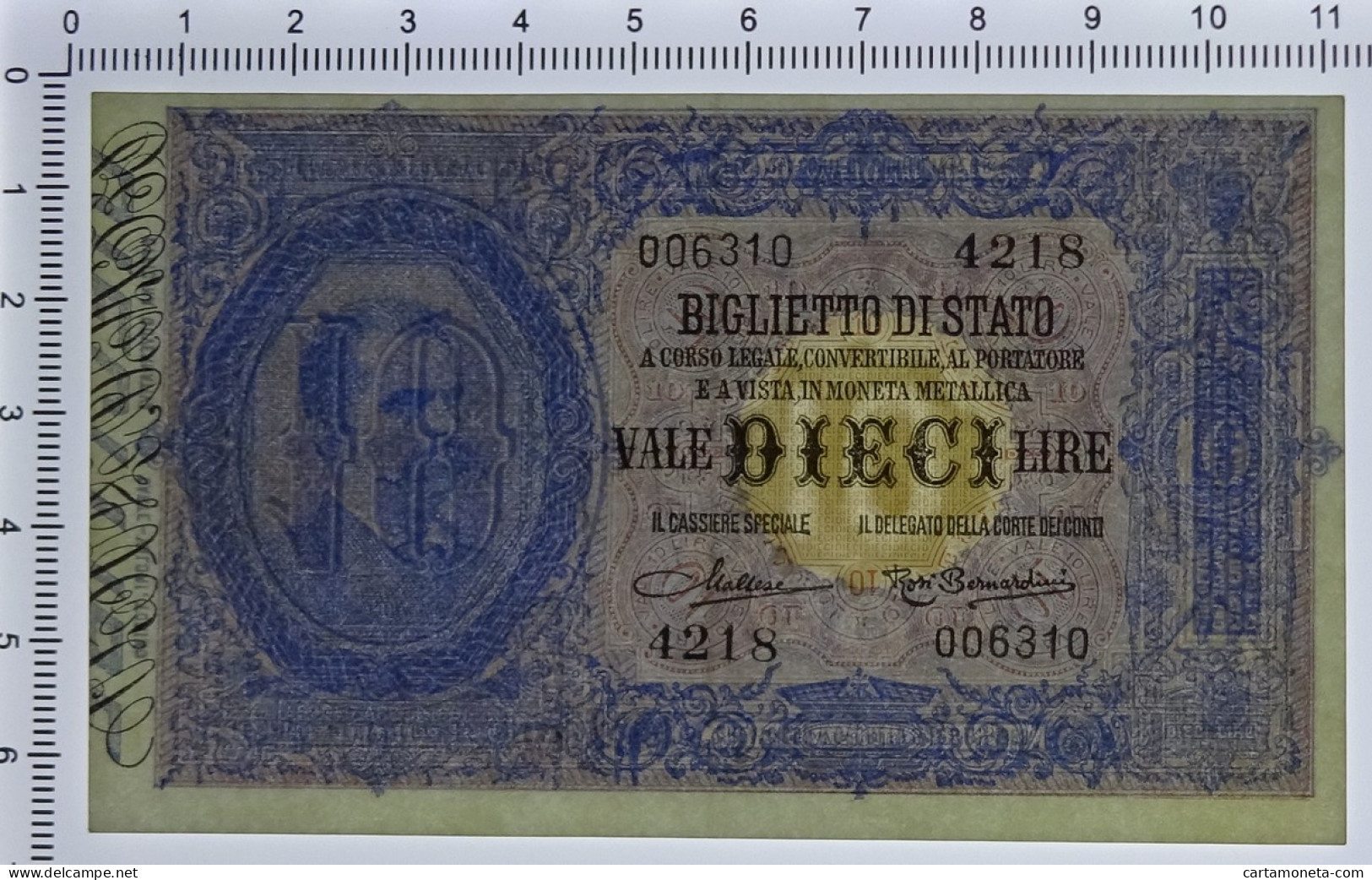 10 LIRE BIGLIETTO DI STATO EFFIGE UMBERTO I 03/06/1925 SPL/SPL+ - Andere