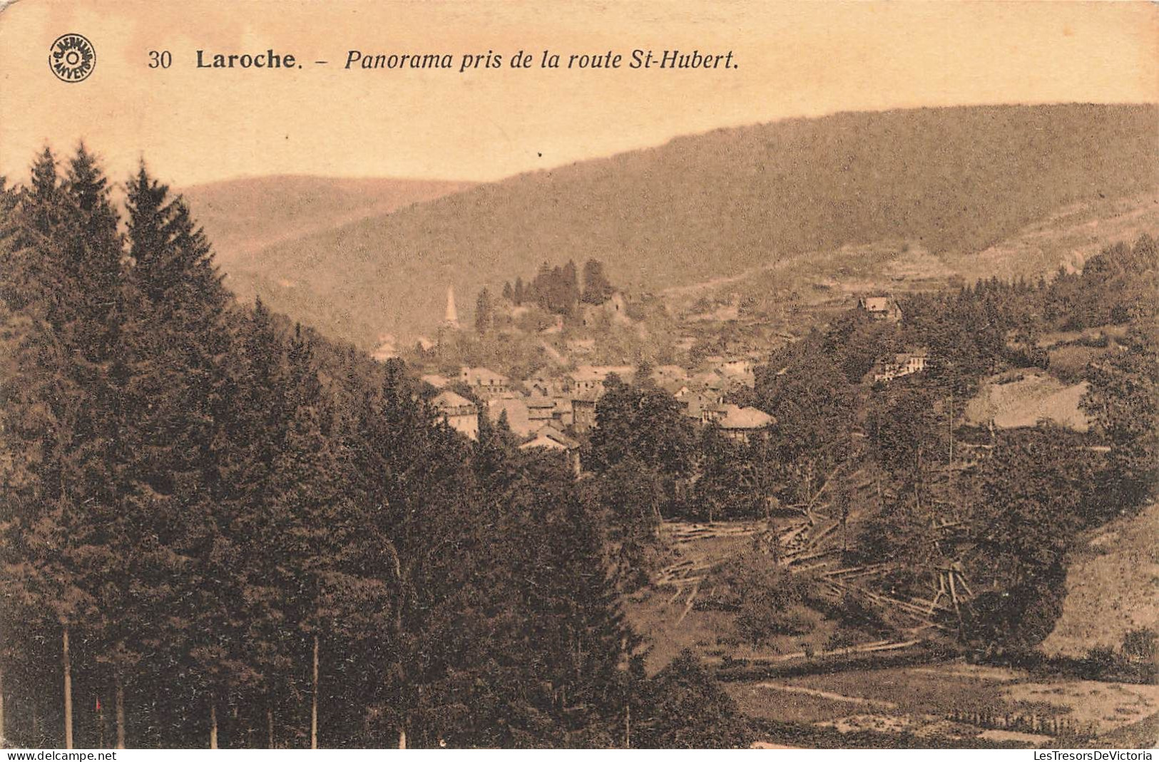 BELGIQUE - Laroche - Panorama Pris De La Route De Saint Hubert - Carte Postale Ancienne - La-Roche-en-Ardenne