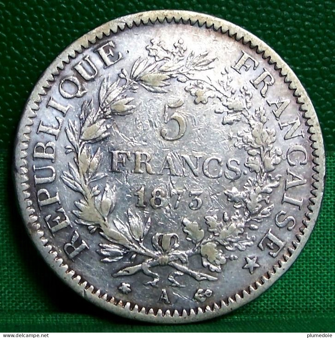 MONNAIE  5 FRANCS  HERCULE 1873 A PARIS   Argent  III ème  REPUBLIQUE   FRANCE OLD SILVER COIN - 5 Francs