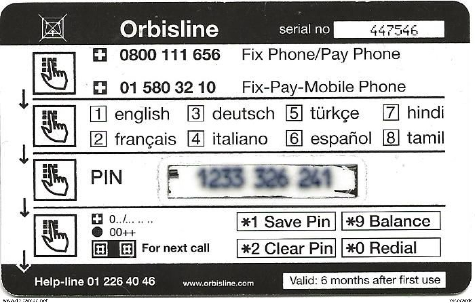 Switzerland: Prepaid Orbisline - Gebirge - Switzerland