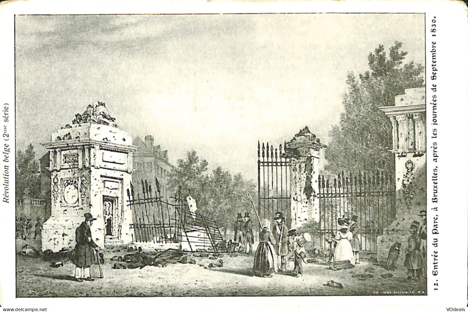 Belgique - Brussel - Bruxelles - Entrée Du Parc, A Bruxelles, Après Les Journées De Septembre 1830 - Bossen, Parken, Tuinen