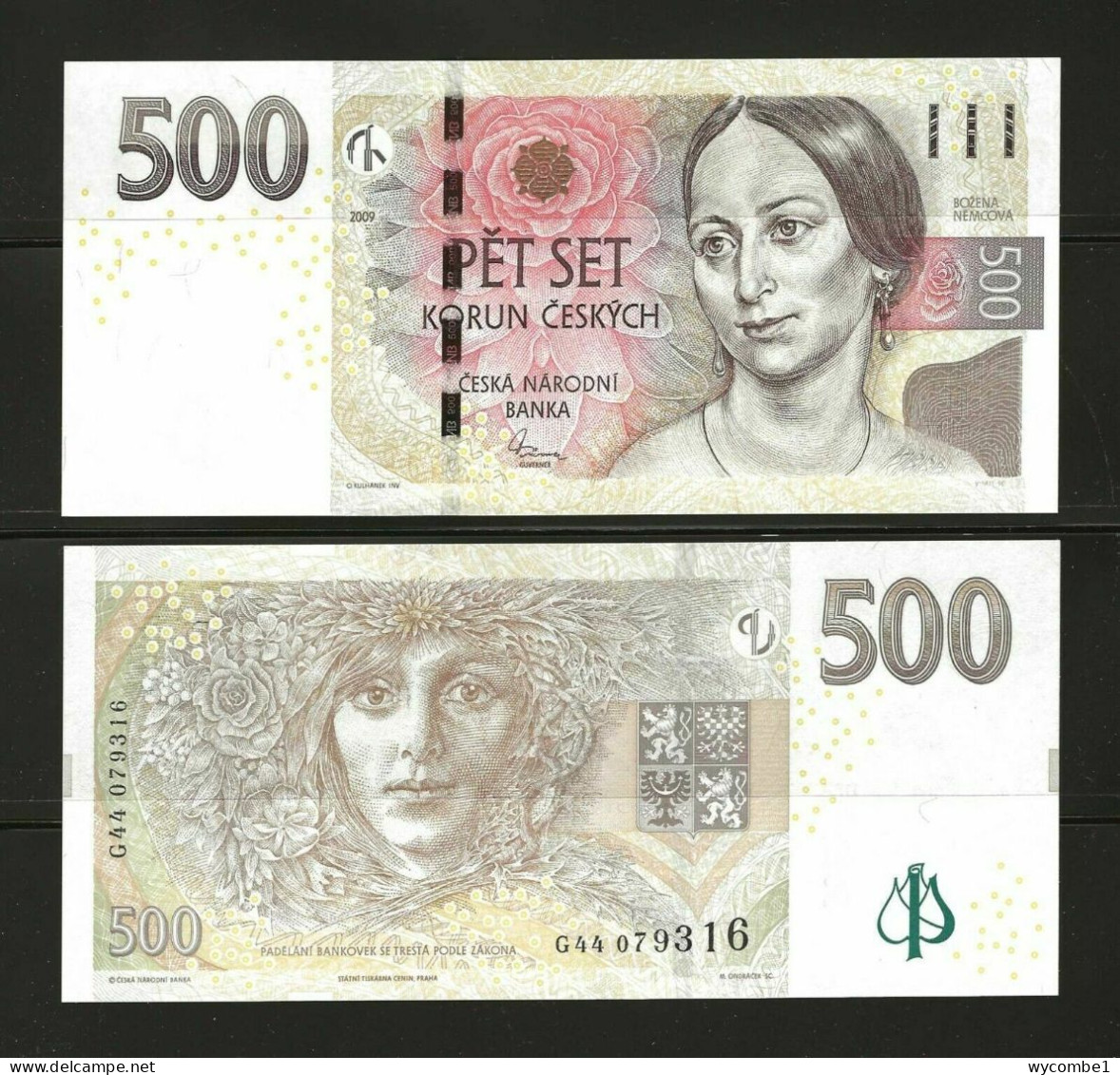 CZECH REPUBLIC - 2009 500 Korun UNC Banknote - Czech Republic