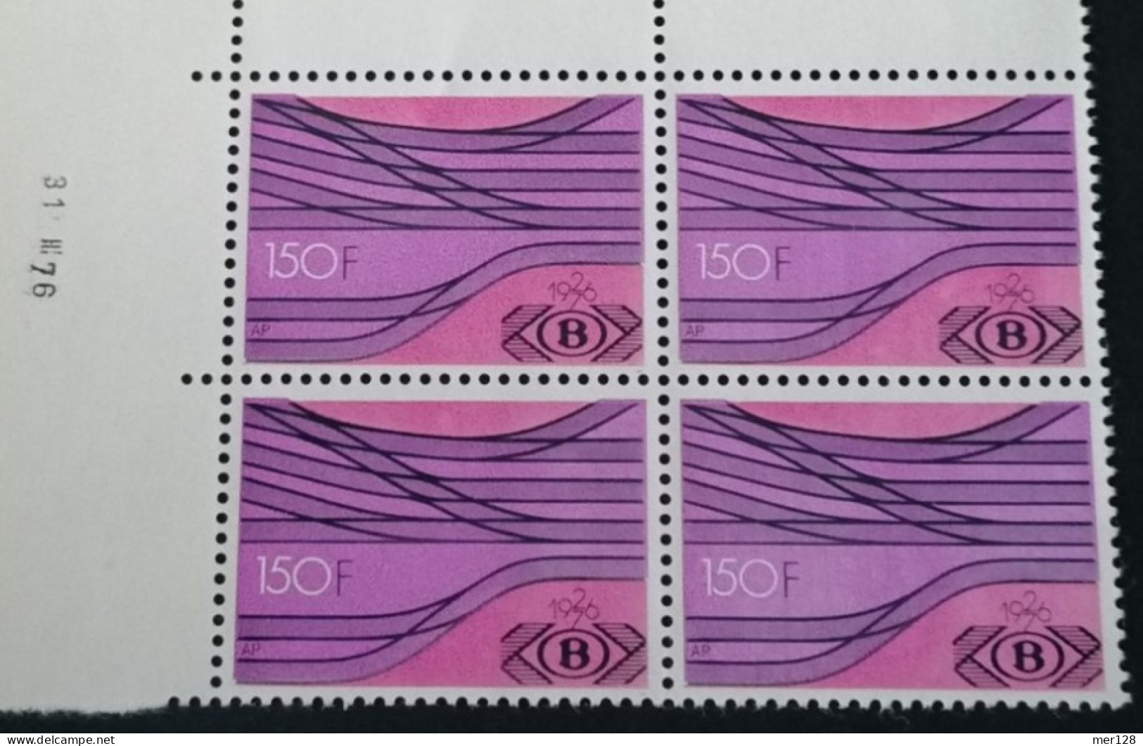 TR 428/31 ** BLOK VAN 4 MET HOEKBLADBOORD POSTFRIS - Mint