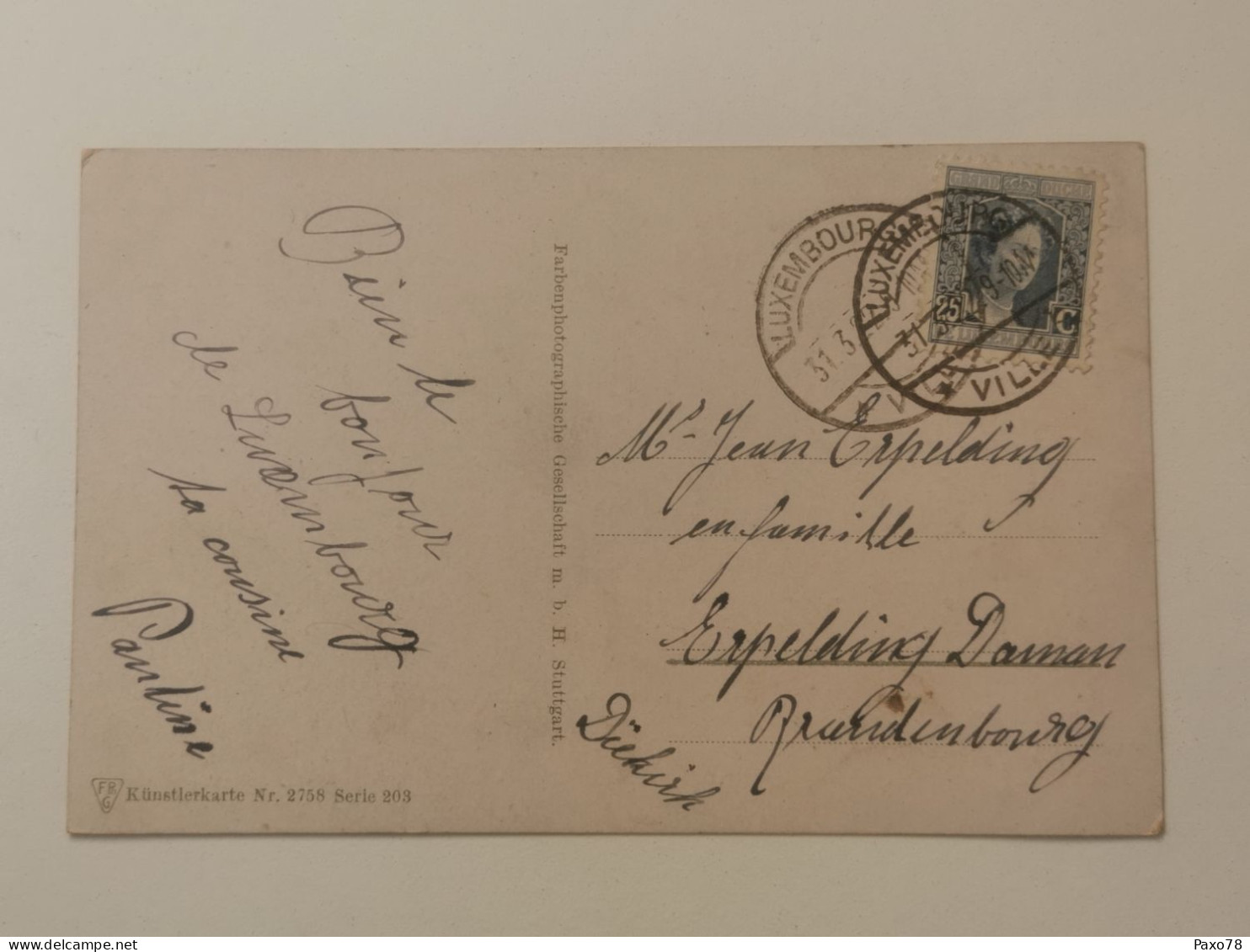 Postkarte, Oblitéré Luxembourg 1922 - Ganzsachen