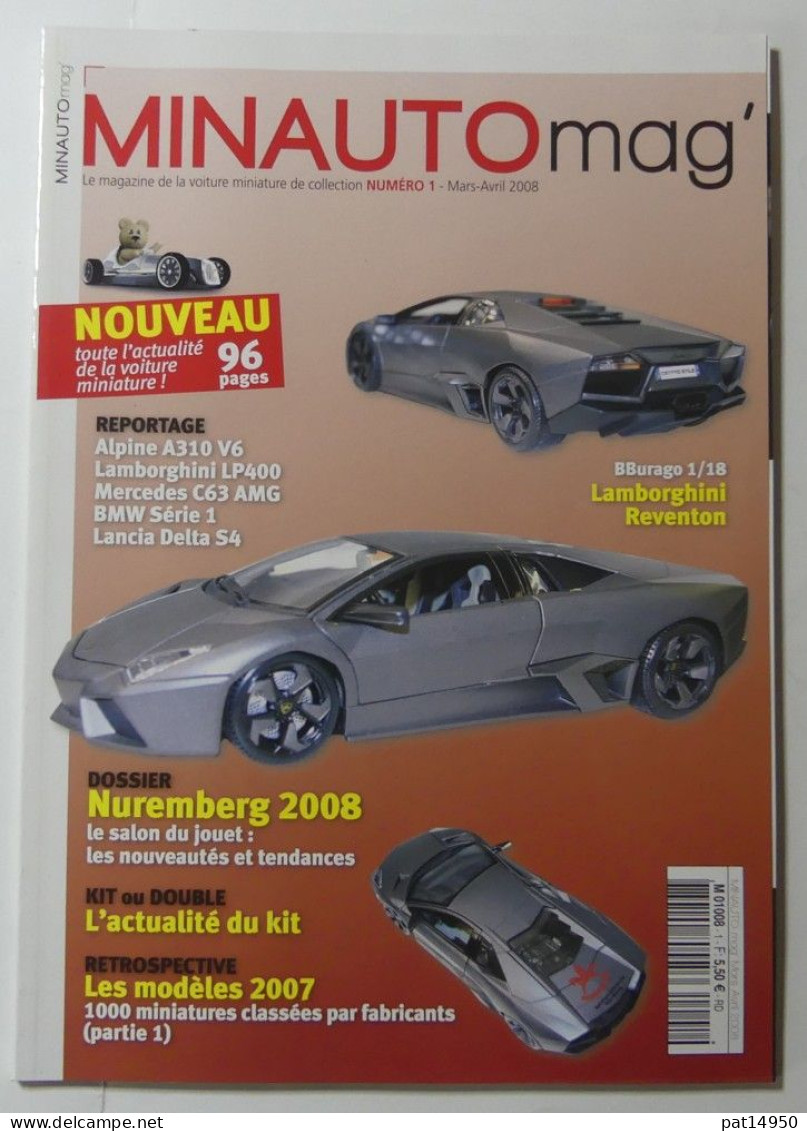 PAT14950 LE MAGAZINE DE LA VOITURE MINIATURE DE COLLECTION MINAUTO MAG N°1 MARS AVRIL 2008 - Zeitschriften