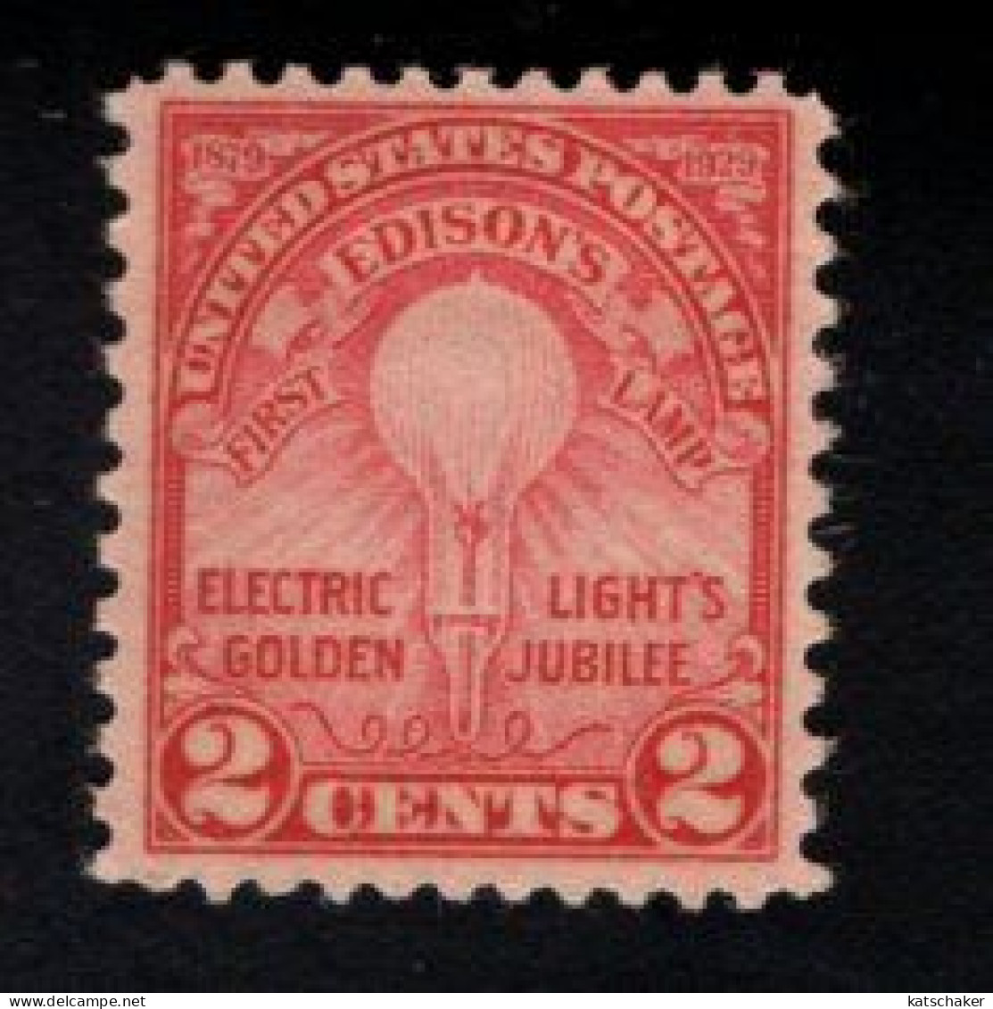 1945485497 1929 SCOTT 655 (XX) POSTFRIS MINT NEVER HINGED  -  EDISON'S FIRST LAMP PERF 11 * 10 1/2 - Unused Stamps