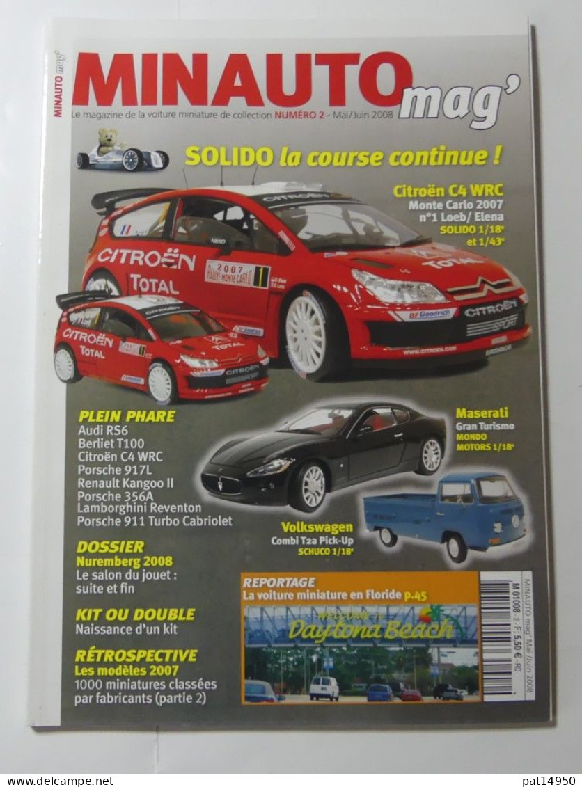 PAT14950 LE MAGAZINE DE LA VOITURE MINIATURE DE COLLECTION MINAUTO MAG N°2 MAI JUIN 2008 - Magazines