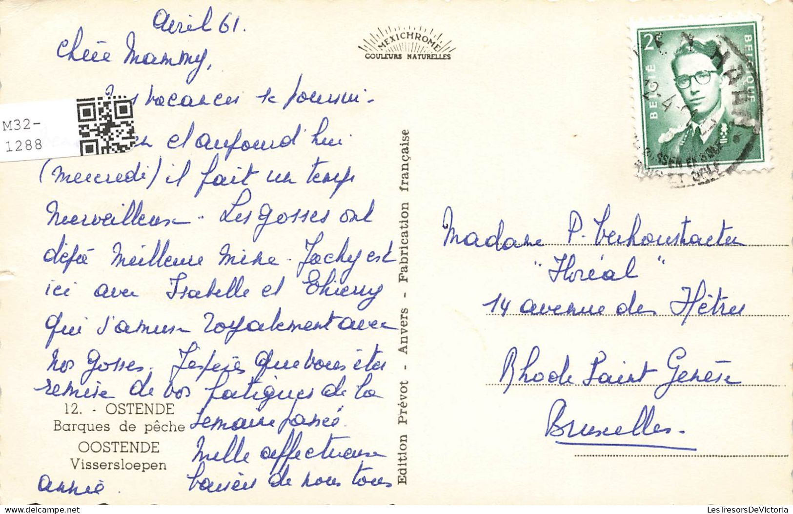 BELGIQUE - Ostende - Barques De Pêches - Carte Postale - Oostende