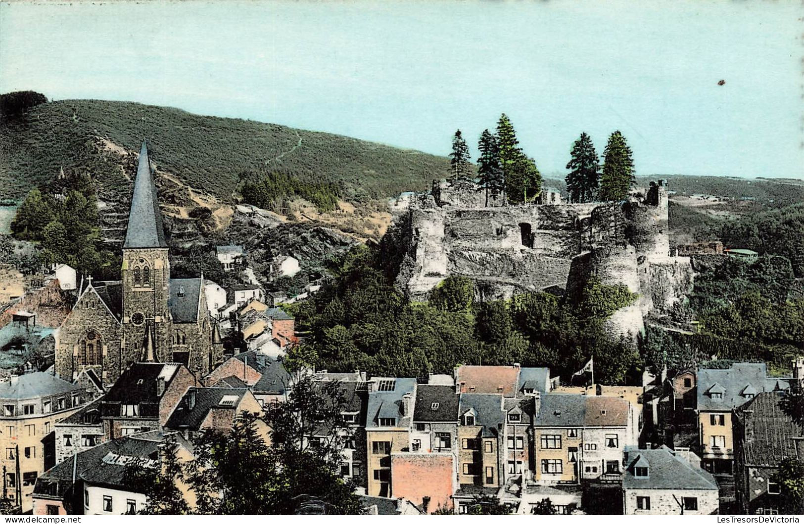 BELGIQUE - La Roche En Ardenne - L'église Et Le Château - Carte Postale - La-Roche-en-Ardenne