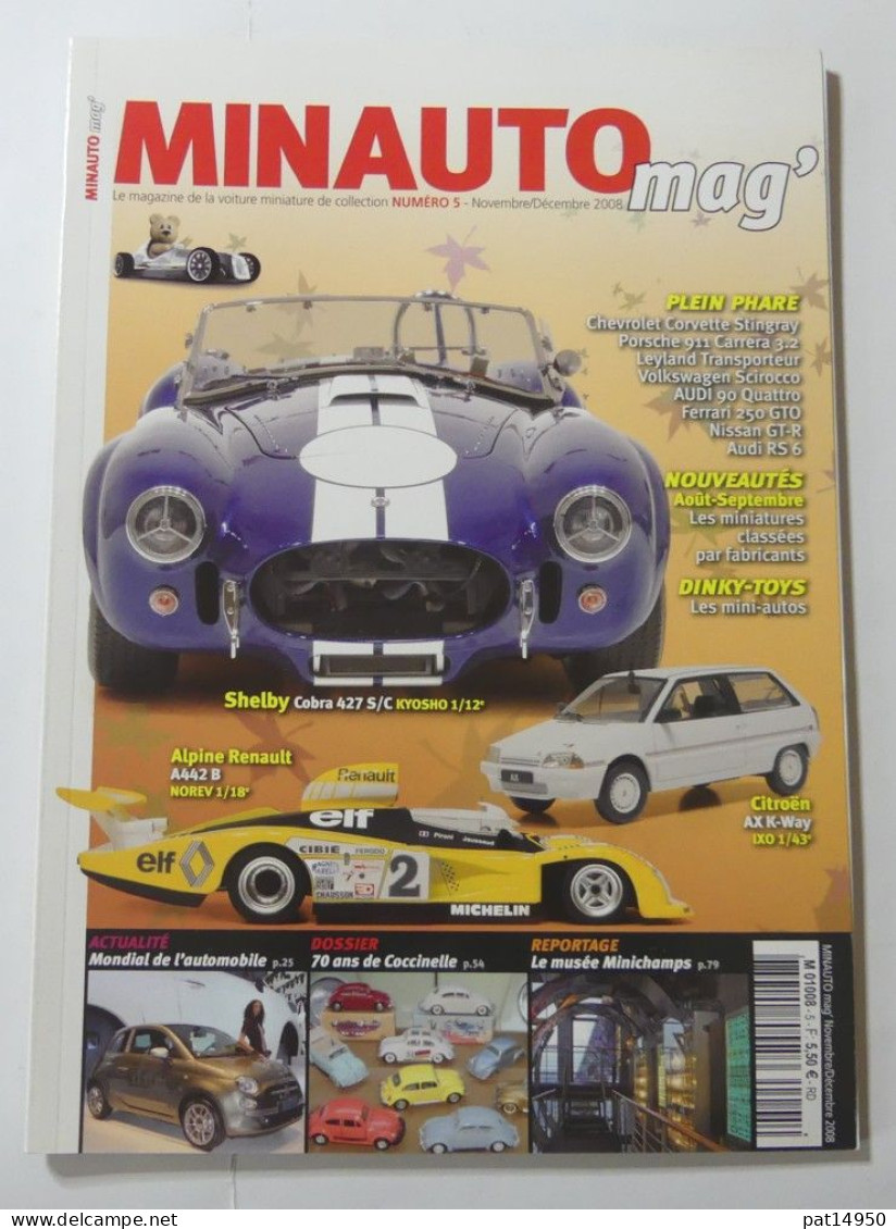 PAT14950 LE MAGAZINE DE LA VOITURE MINIATURE DE COLLECTION MINAUTO MAG N°5 NOVEMBRE DECEMBRE 2008 - Zeitschriften