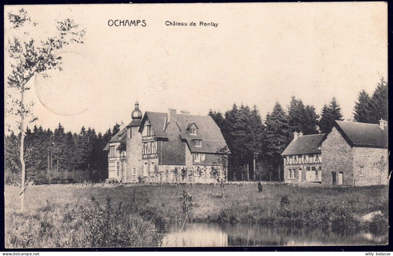 +++ CPA - OCHAMPS - Château De RONFAY - Cachet Relais 1913 // - Libin