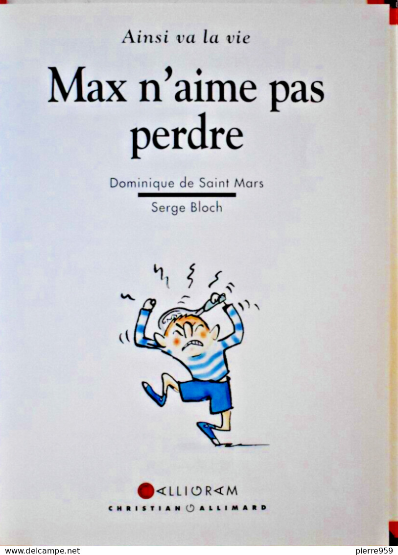 Max N'aime Pas Perdre - Dominique De Saint Mars & Serge Bloch - Max Et Lili