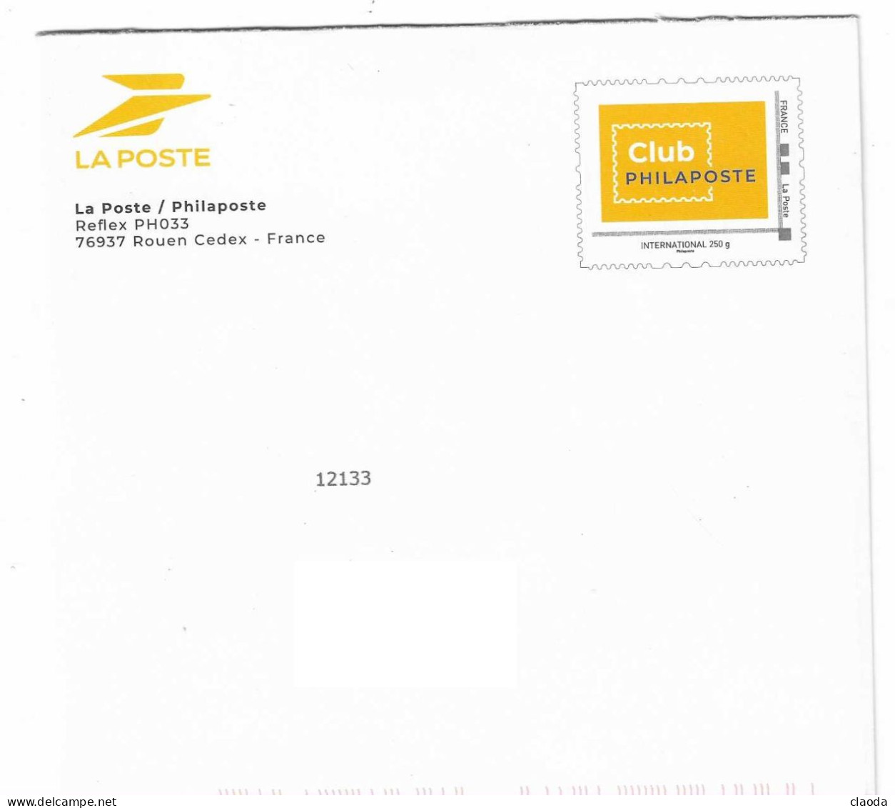 20006 -ENTIER POSTAL  La Poste Phil@poste   International  250 Grs - - Prêts-à-poster:Stamped On Demand & Semi-official Overprinting (1995-...)