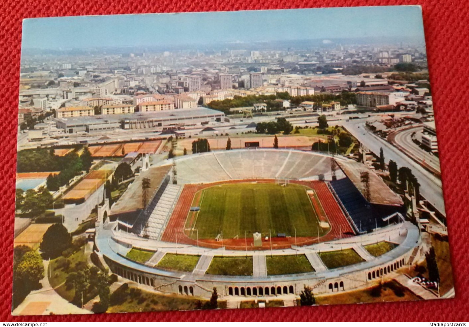 Lyon Olimpique Gerland Municipal Stadium Cartolina Stadio Postcard Stadion AK Carte Postale Stade Estadio - Calcio