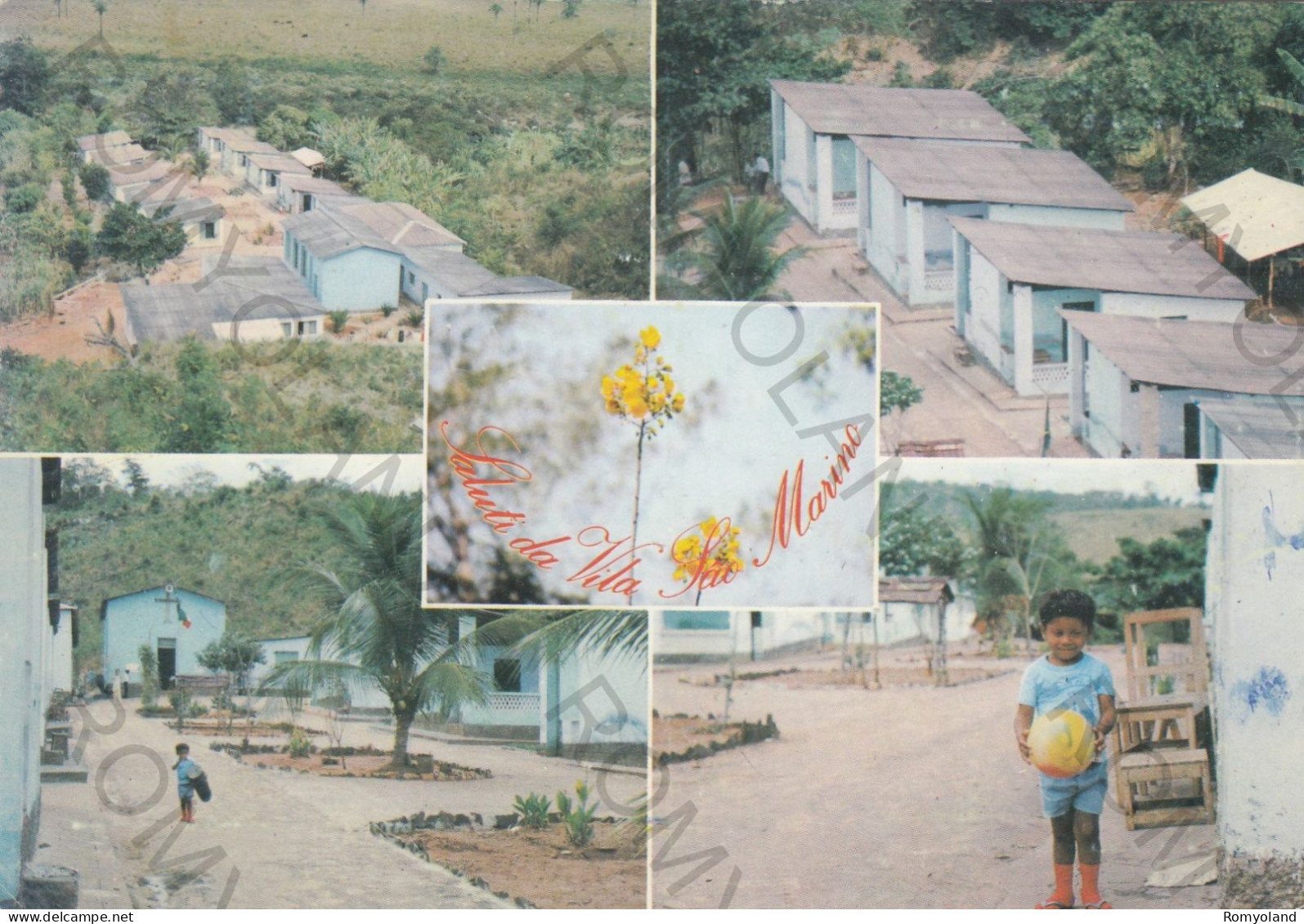 CARTOLINA  VILLA SAO MARINO,GRAJAU,MARANHAO,BRASILE-I MISSIONARI CAPPUCCINI-SALUTI DA VILA SAO MMARINO-VIAGGIATA 1978 - São Luis