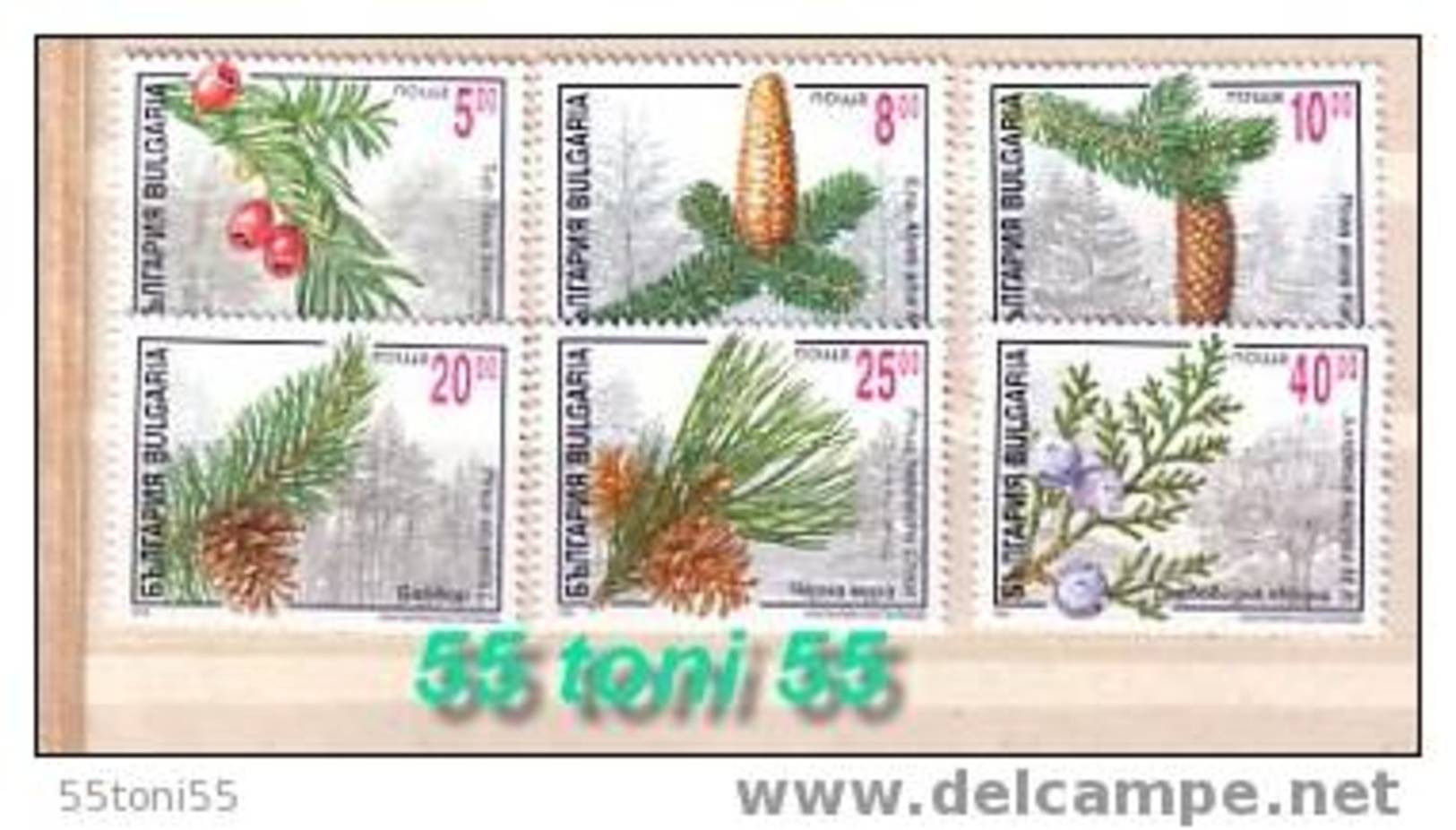 1996 Flora TREES    6v- MNH  BULGARIA  / Bulgarie - Ungebraucht