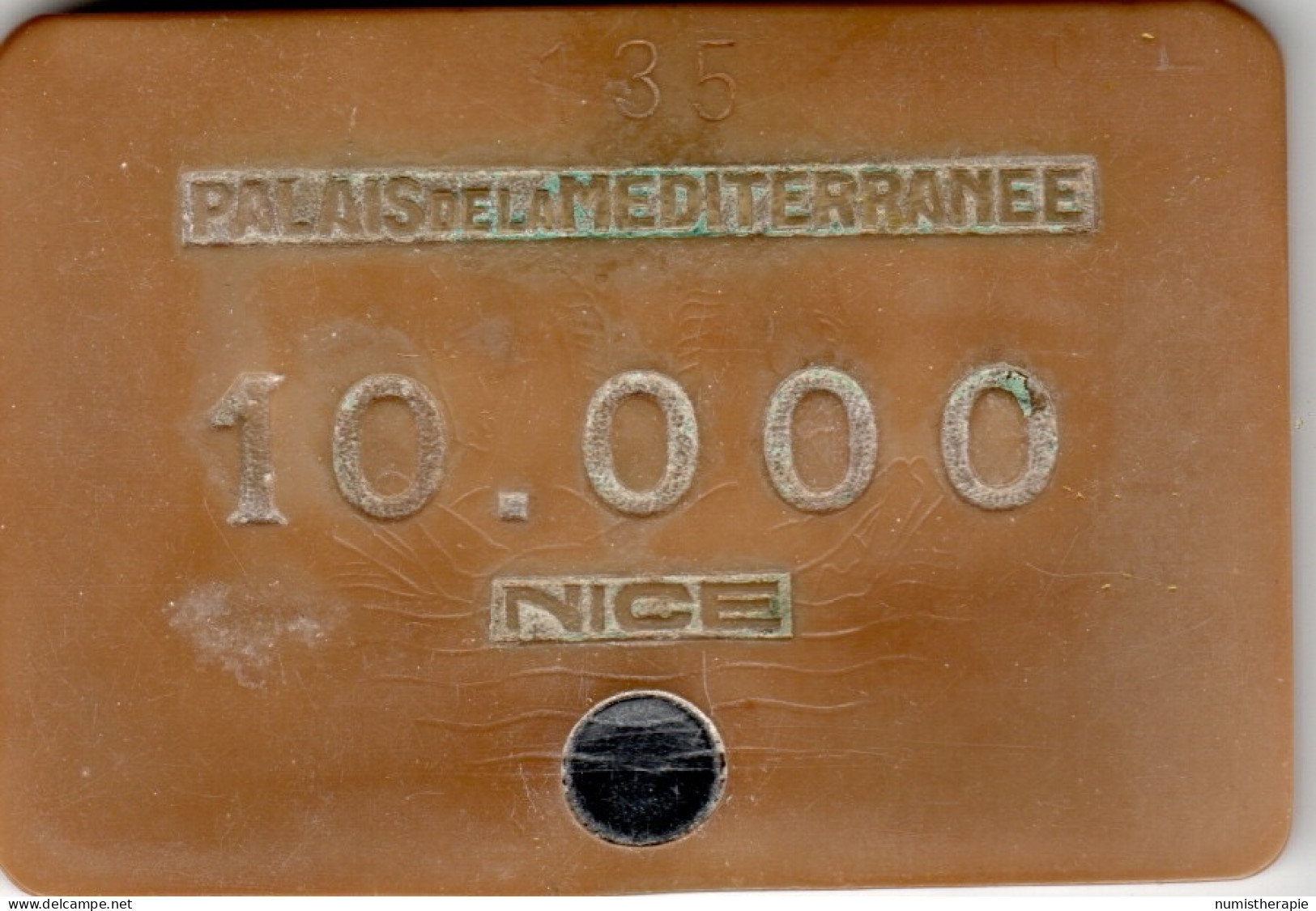 Palais De La Méditerranée Nice : Lot De 2 Plaques 10000F (#135 & #1305) - Casino