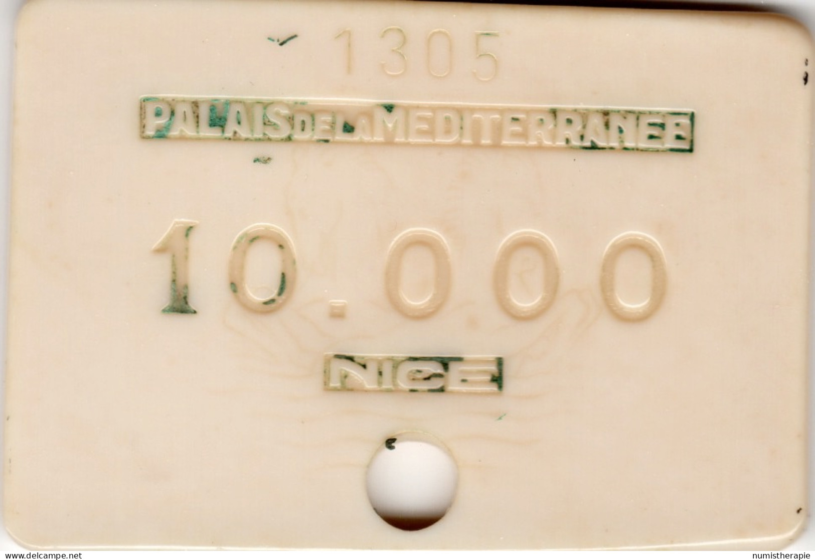 Palais De La Méditerranée Nice : Lot De 2 Plaques 10000F (#135 & #1305) - Casino