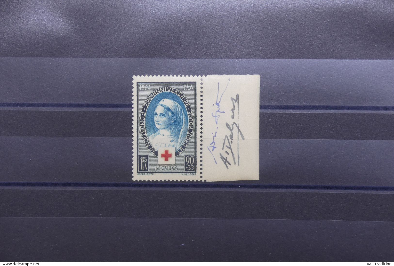 FRANCE - N° 422 * Signés Par Le Graveur Antonin DELZERS Sur Le Bord De Feuille - Rare - A 871 - Unused Stamps