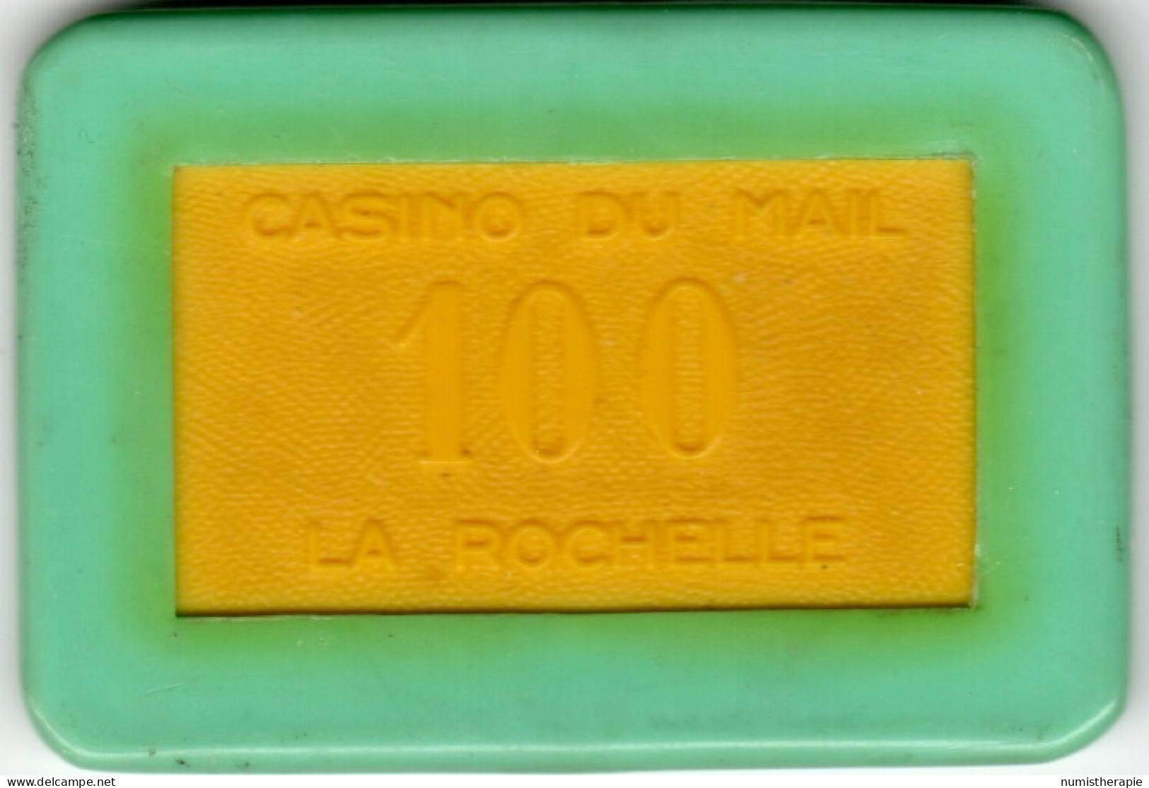 Casino Du Mail La Rochelle : Plaque 100F (#8) - Casino