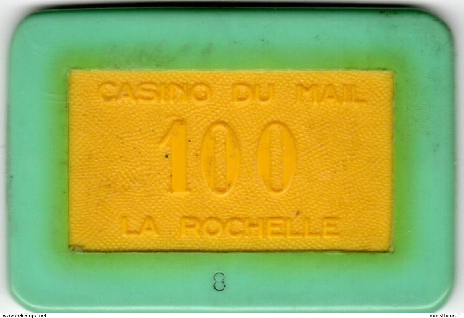 Casino Du Mail La Rochelle : Plaque 100F (#8) - Casino