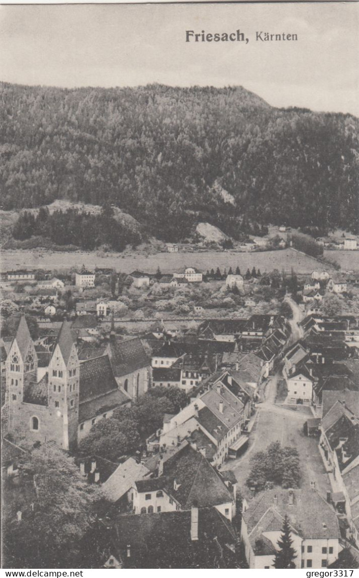 E2460) FRIESACH - Kärnten - Wunderschöne Ansicht Mit Häusern U. Kirche Durch Die Stadt Gesehen ALT 1921 - Friesach