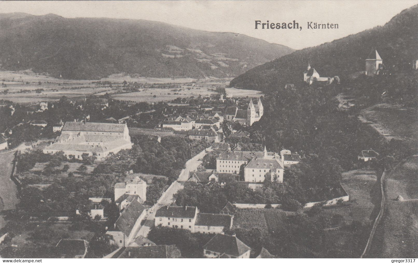 E2461) FRIESACH - Kärnten - Alte Ansicht - Straße - Häuser Burg ALT!  1921 - Friesach
