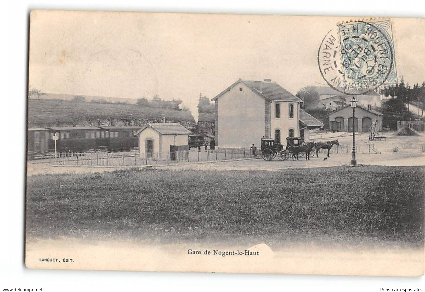 CPA 52 Nogent La Gare Et Le Train Tramway - Nogent-en-Bassigny