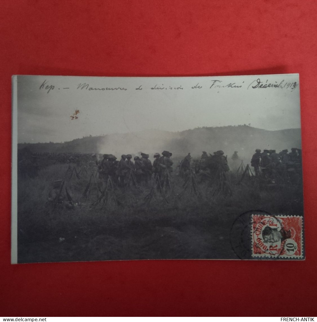 CARTE PHOTO KEP MANOEUVRES DE DIVISION DU TONKIN - Vietnam