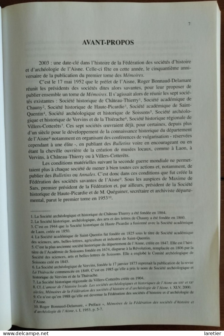 La vie rurale dans l'Aisne. Mémoires. Tome XLVIII (2003) - Aisne (02) - Hauts-de-France