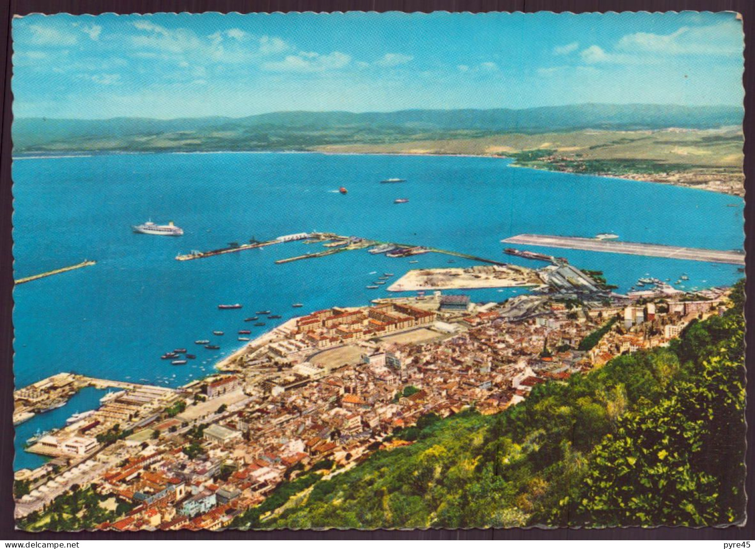 GIBRALTAR VIEW OF TOWN AND HARBOUR FROM UPPER ROCK - Gibraltar