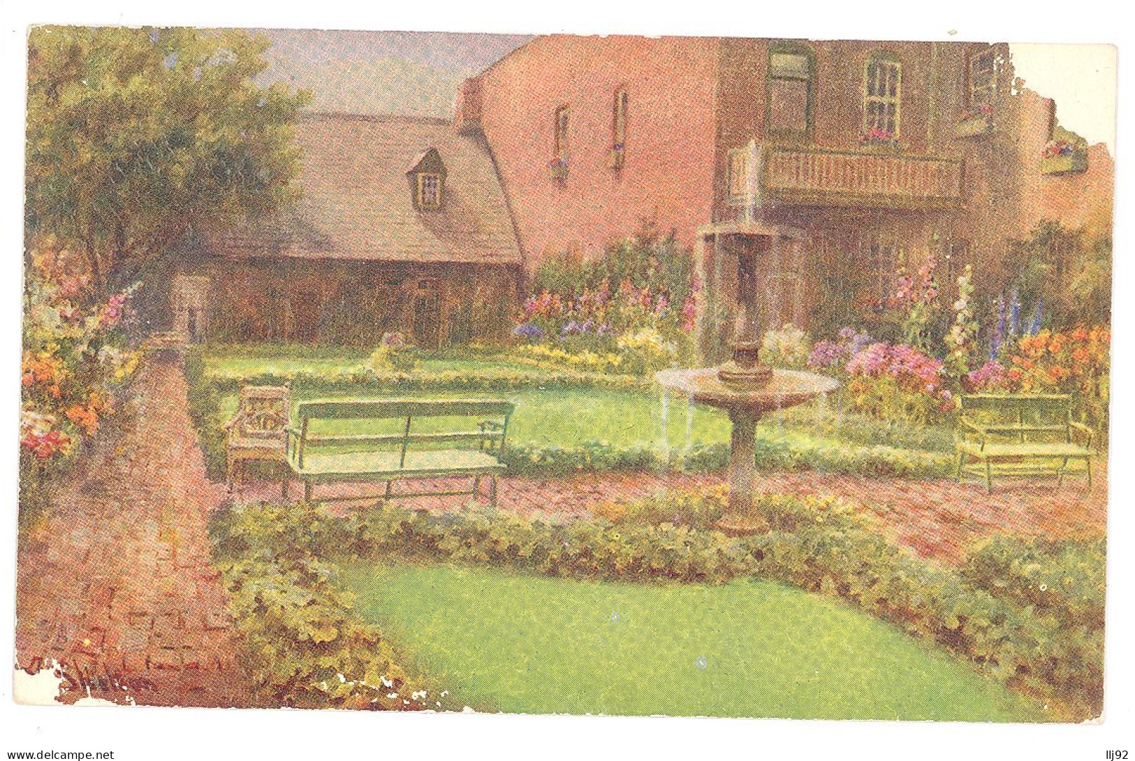 CPA USA - ""Enchanted Garden"" And Old Stone House Of The Edgar Allan POE Shrine, Richmond, VA., In June, Carte Vernie - Richmond
