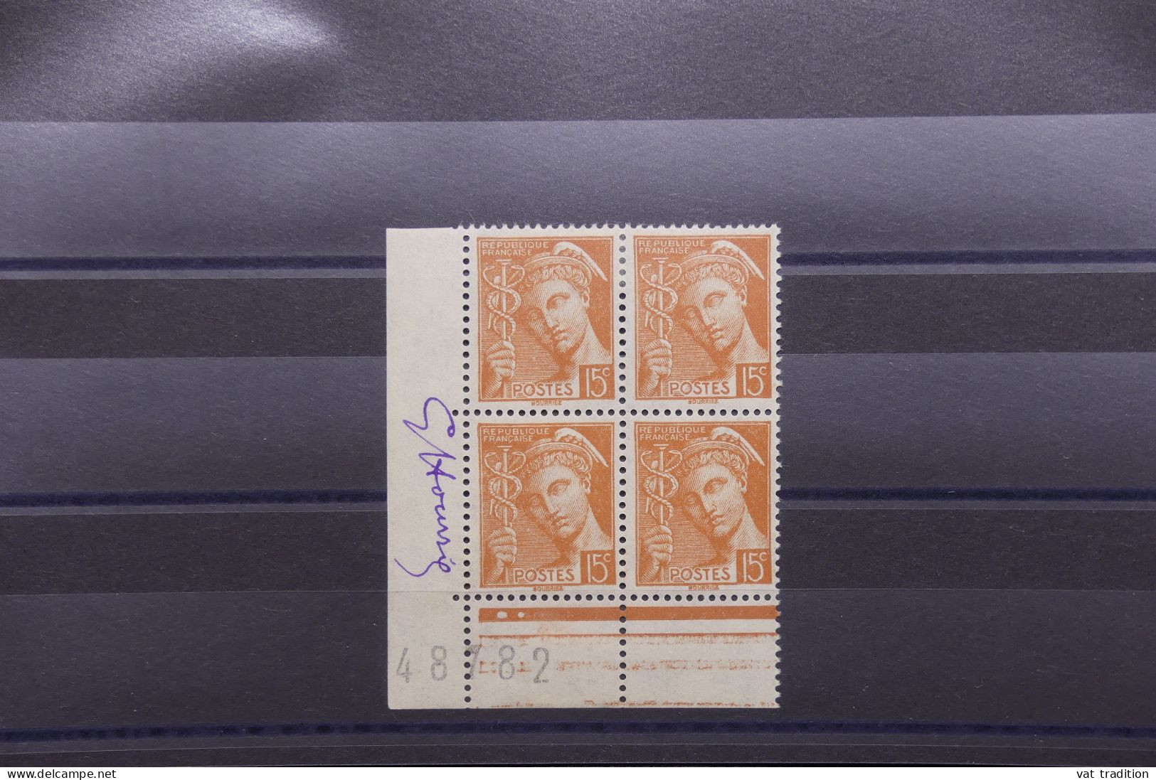 FRANCE - N° 409 X 4 * Et ** Signés Par Le Graveur George HOURRIEZ Sur Bord De Feuille + Coin Daté - Rare - A 892 - Unused Stamps