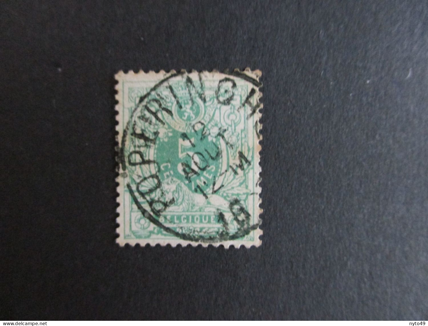 Nr 45 - Centrale Stempel Poperinghe - 1869-1888 León Acostado