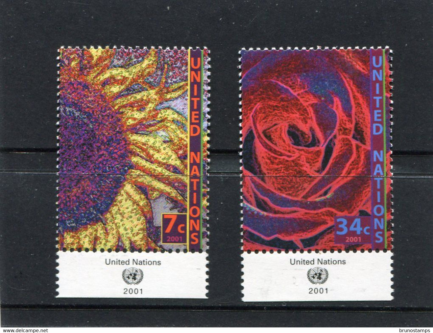 UNITED NATIONS - NEW YORK   - 2001  DEFINITIVE SET WITH TABS  MINT NH - Ungebraucht