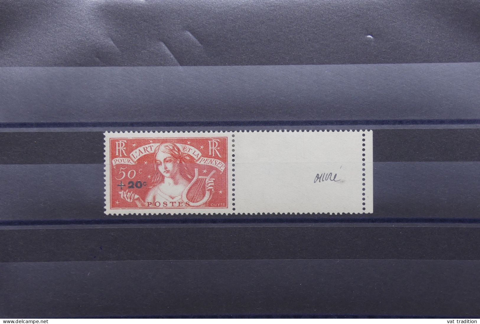 FRANCE - N° 329 * Signé Par Le Graveur Achille OUVRé Sur Bord De Feuille - Rare - A 904 - Unused Stamps