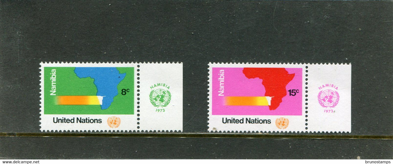 UNITED NATIONS - NEW YORK   - 1973  NAMIBIA  WITH TABS  SET   MINT NH - Neufs