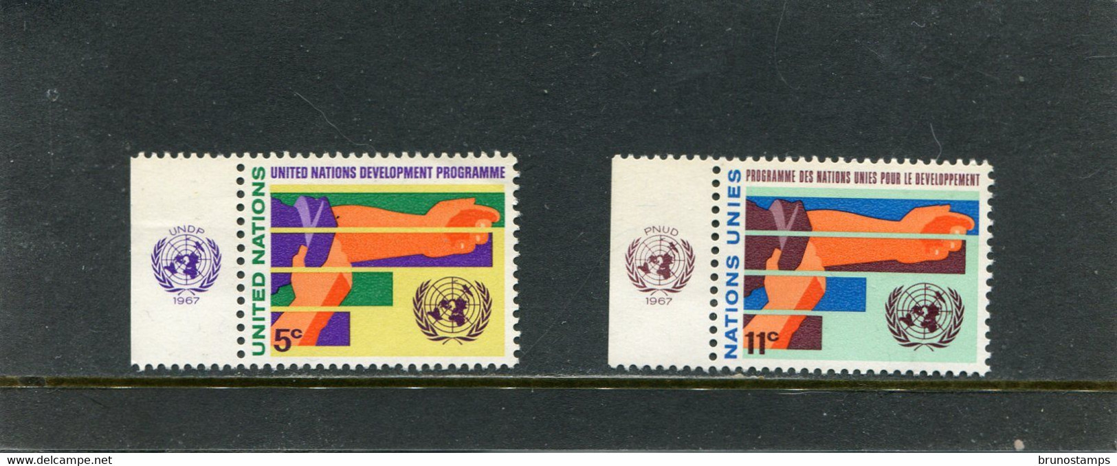 UNITED NATIONS - NEW YORK   - 1967  DEVELOPMENT  WITH TABS  SET  MINT NH - Ungebraucht