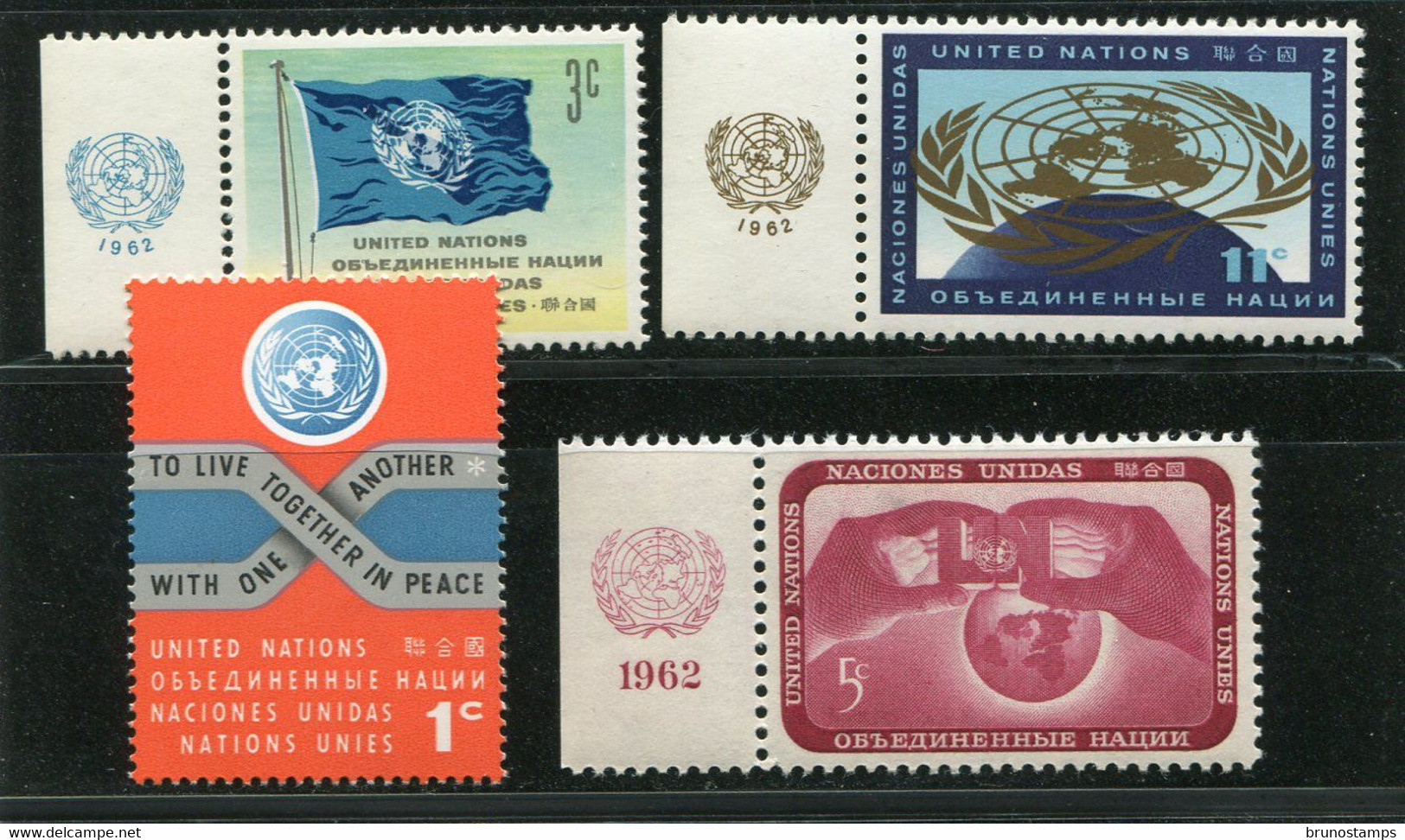 UNITED NATIONS - NEW YORK   - 1962  DEFINITIVE  SET  MINT NH - Nuovi