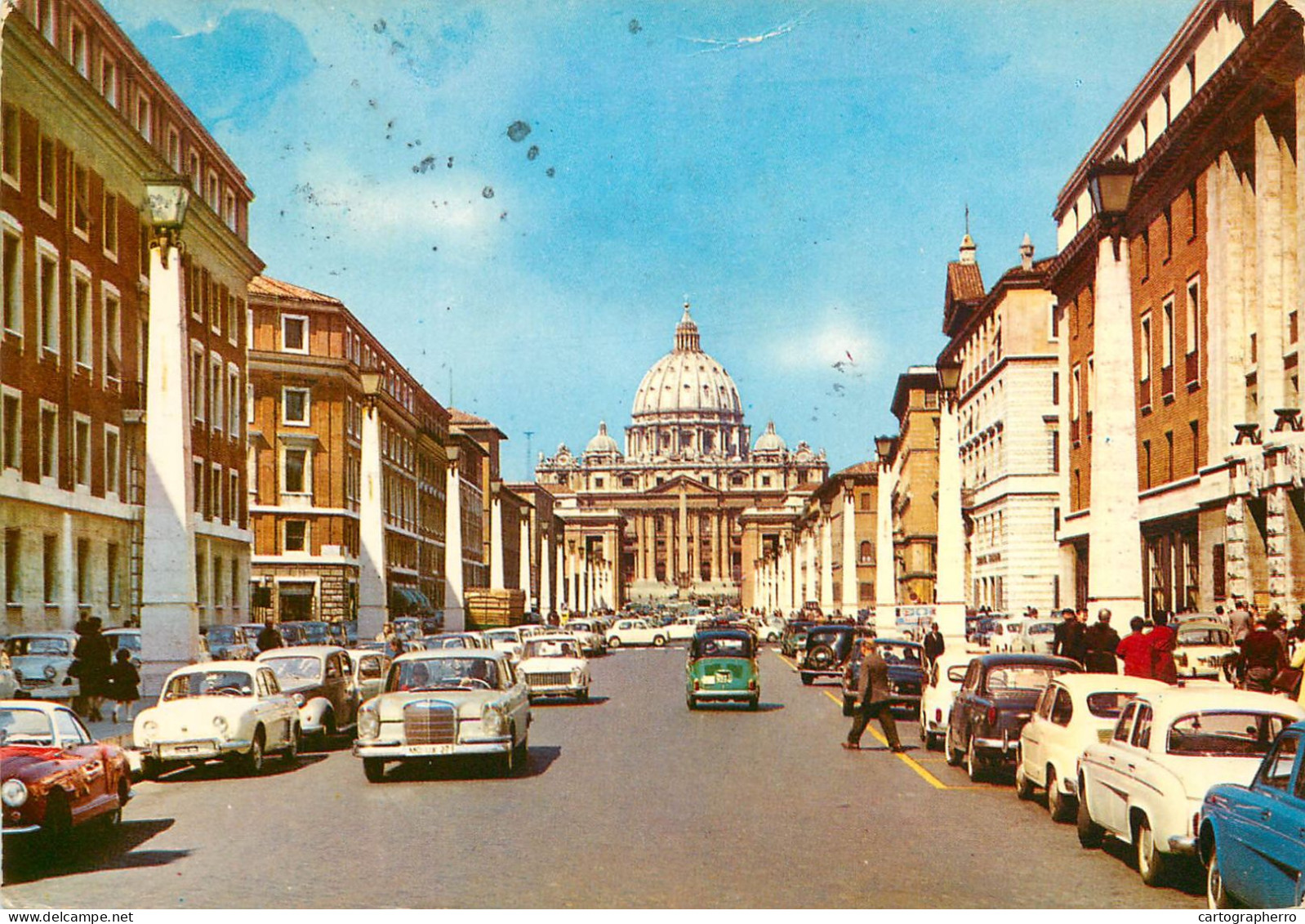 Postcard Italy Rome Via Della Conciliazione 1975 - San Pietro