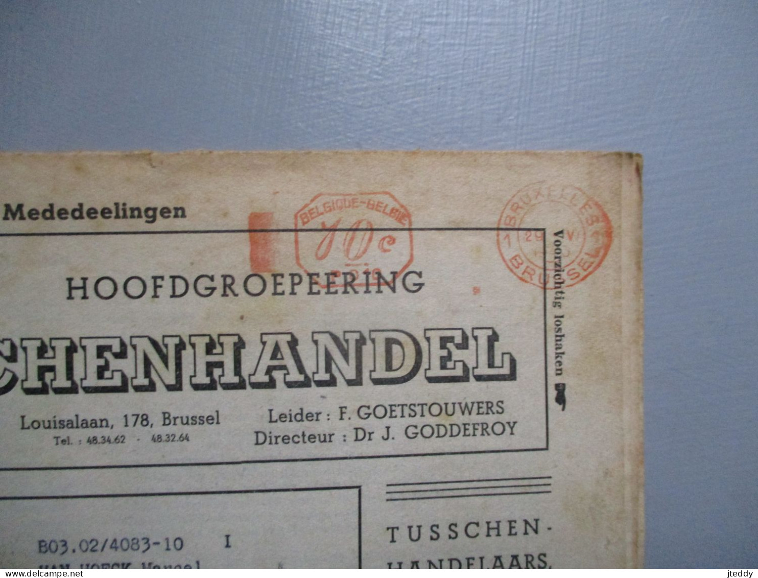 OUD LOT Van 3 Stuks  Tijdens Oorlog  Twe 1943    Twee Bladen Plus 1 Boekje  Hoofdgroepeering    TUSSCHENHANDEL - Bank En Verzekering